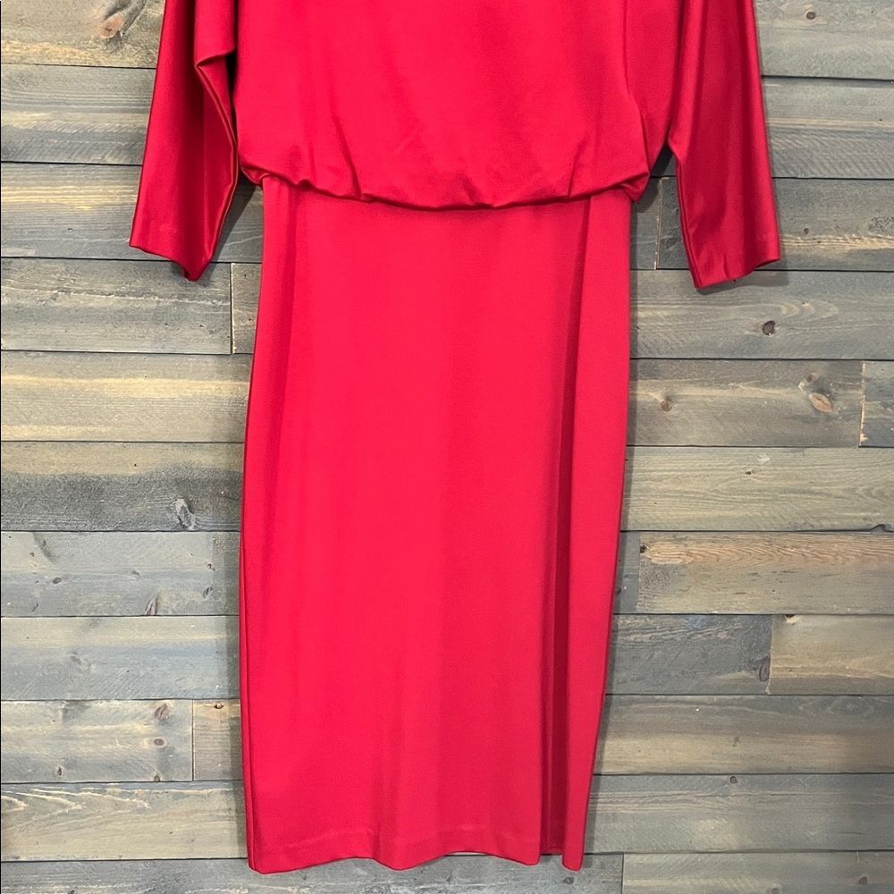 New J.MCLAUGHLIN Tinley 3/4 Sleeve Sheath Dress Size XS in Red - Picture 8 of 14